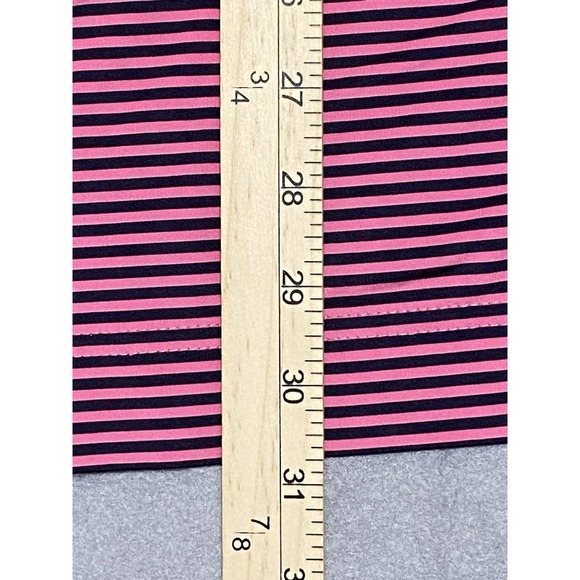 Footjoy Shirt Mens M Pink Stripe Polo Polyester Blue Golf Colorful Bright - Picture 5 of 8